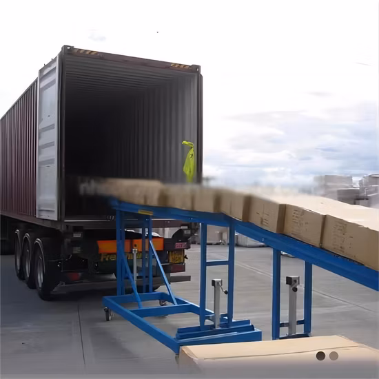 伸縮式重力アンロードローラーコンベヤシステム